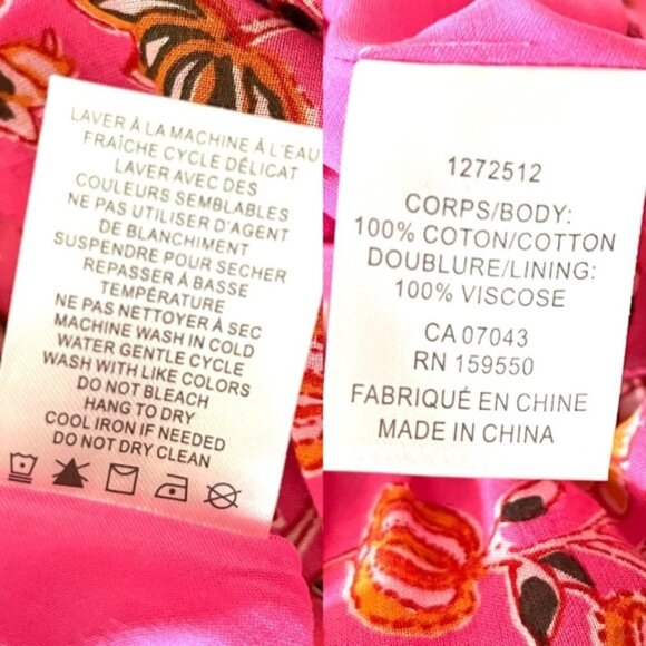 NWT Caroline Constas Floral Tiered Skirt & Crop Top Set in Pink Women Size M - Picture 13 of 15